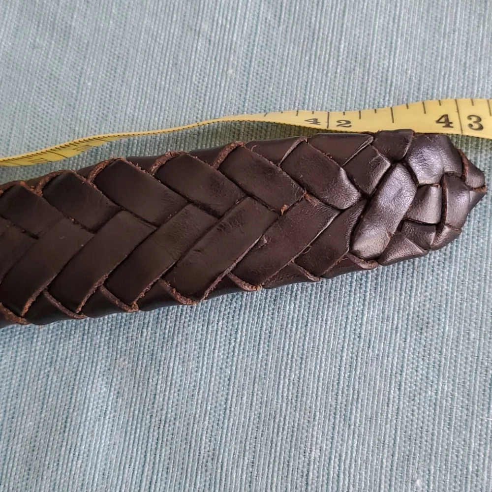 LEATHER INTERWOVEN BELT (38) Made in Argentina